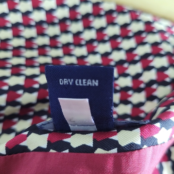 Ann Taylor 10P Pencil Skirt Rayon Blend Silk Lining Multicolored Geometric Print - Picture 5 of 8